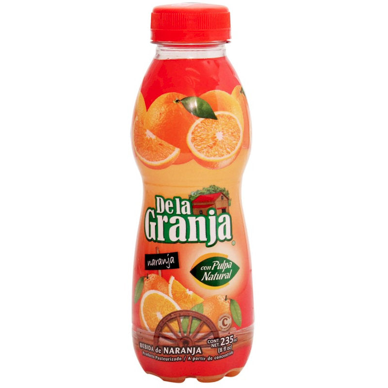 100110 - DE LA GRANJA BEBIDA SABOR A NARANJA PET X 235ML X 12BO