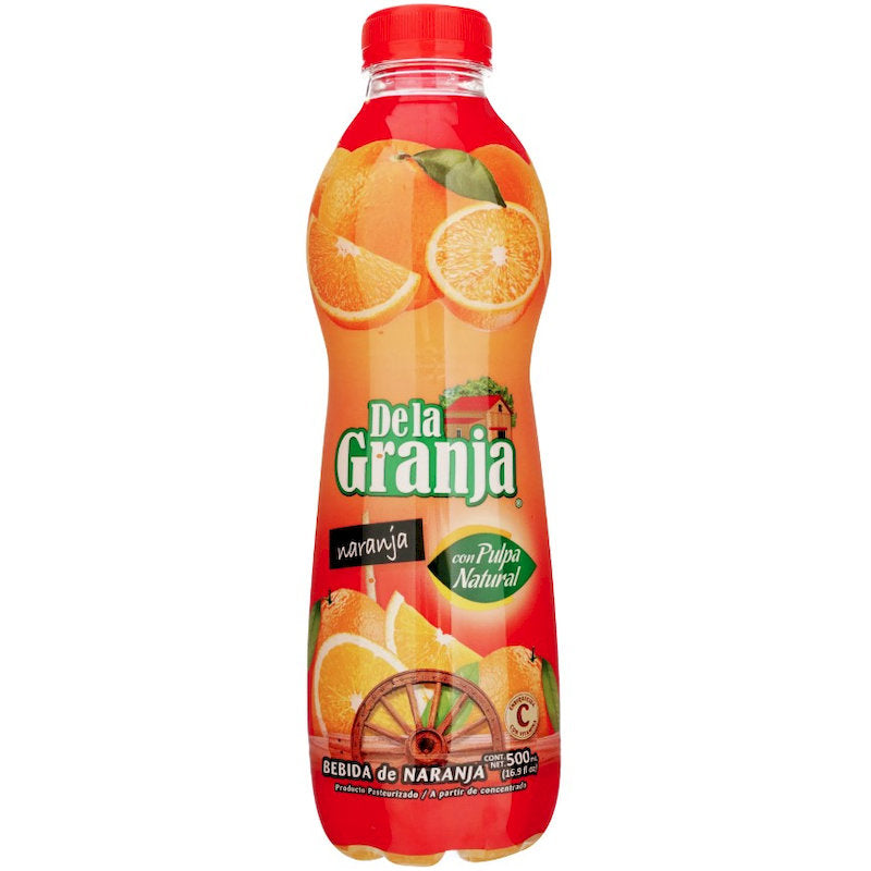 100112 - DE LA GRANJA BEBIDA SABOR A NARANJA PET X 500ML X 12BO