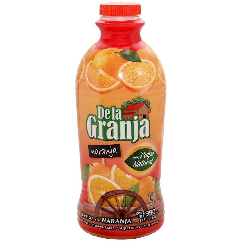 100113 - DE LA GRANJA BEBIDA SABOR A NARANJA PET X 990ML X 12BO