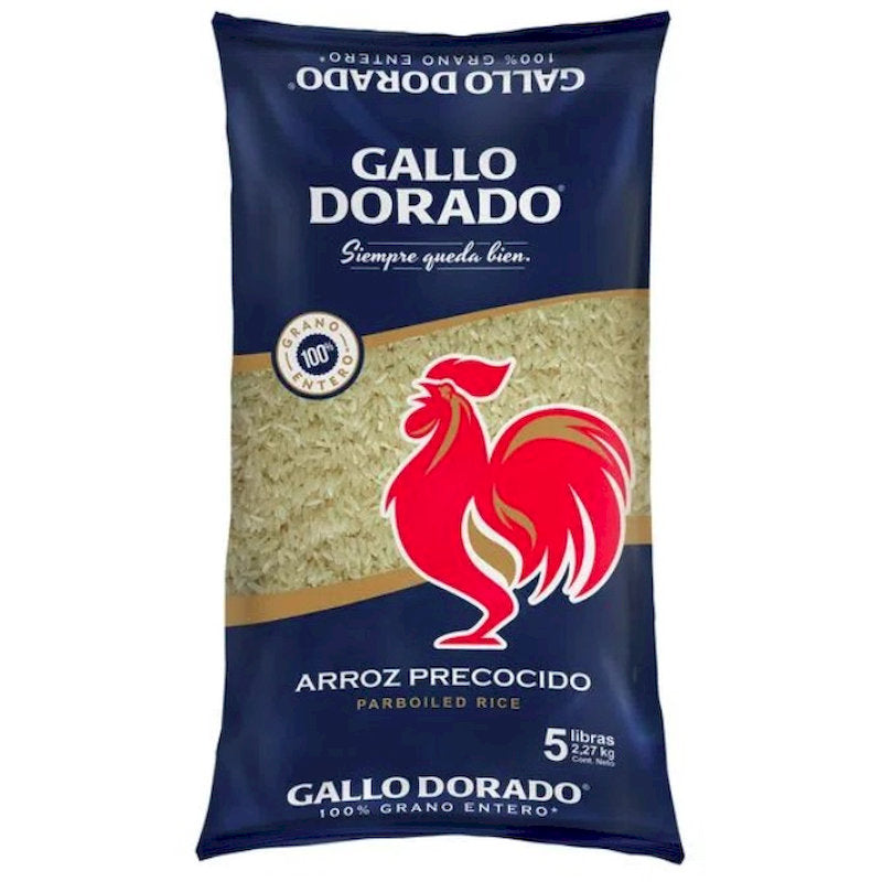 100154 - GALLO DORADO ARROZ PRECOCIDO X 5LB X 5BG