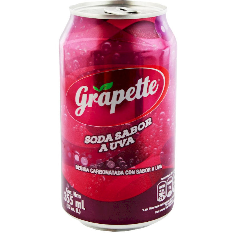 100155 - GRAPETTE SODA CON SABOR A UVA X 355ML X 24CA