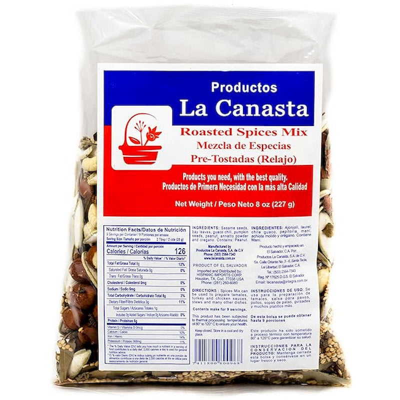 100184 - LA CANASTA RELAJO MEZCLA DE ESPECIAS PRE-TOSTADAS X 3OZ X 25BG
