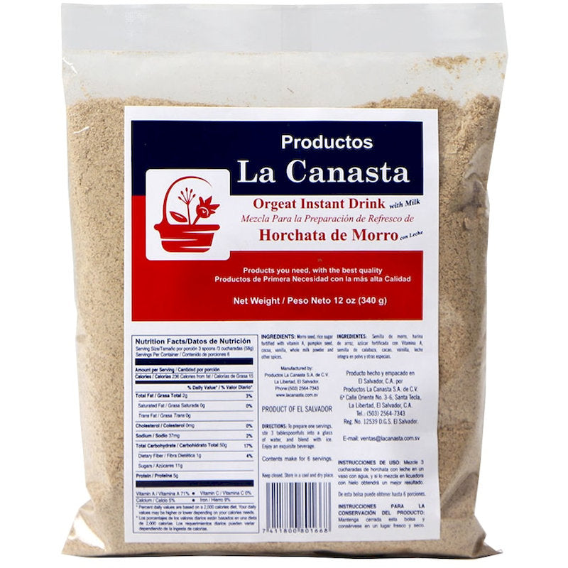 100185 - LA CANASTA HORCHATA DE MORRO X 12OZ X 30BG