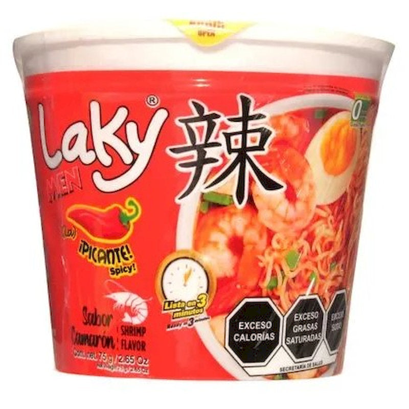 100210 - LAKY MEN SOPA INSTANTANEA SABOR A CAMARON PICANTE X 75G X 12CP