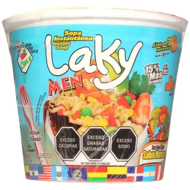 100213 - LAKY MEN SOPA INSTANTANEA SABOR A MARISCOS X 75G X 12CP